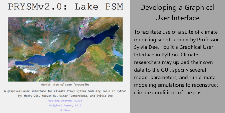 Designing a GUI for Climate Proxy System Models